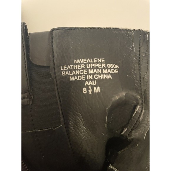 Nine West Womens 8.5 M Ealene Black  Leather Heeled Boot - Picture 5 of 7